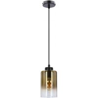 Candellux Aspra lampa wisząca 1x60W czarny/bursztynowy 31-16256