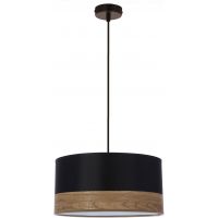Candellux Porto lampa wisząca 1x60W czarny/brązowy 31-17598