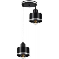 Candellux Wama lampa wisząca 2x40W czarna/chrom 32-00477