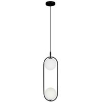 Candellux Cordel lampa wisząca 2x28W czarna/biała 32-10155