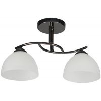 Candellux Gracja lampa podsufitowa 2x40W czarny/biały 32-22455
