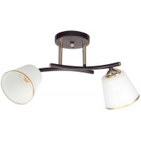 Candellux Greco lampa podsufitowa 2x40W czarny/biały/złoty 32-22622