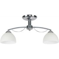 Candellux Filona lampa podsufitowa 2x40W chrom/biały 32-22707