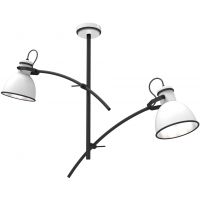 Candellux Zumba lampa podsufitowa 2x60W biały/czarny 32-72054
