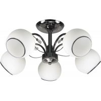 Candellux Graphite lampa podsufitowa 5x40W czarny/biały 35-22554
