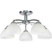 Candellux Filona lampa podsufitowa 5x40W chrom/biały 35-22721