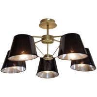Candellux Cortez lampa podsufitowa 5x40W czarna/patyna 35-54999