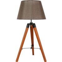 Candellux Lugano lampa stołowa 1x60W drewno/brązowy 41-31211