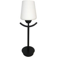 Candellux Londyn lampa stołowa 1x60W czarny/biały 41-38852