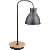 Candellux Vario lampa biurkowa 1x60W czarny/drewno 41-73488