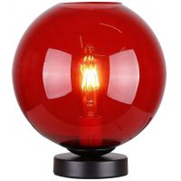 Candellux Globe lampa stołowa 1x60W czerwona 41-78278