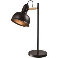 Candellux Reno lampa biurkowa 1x40W czarno/drewniana 41-80066