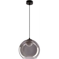 Candellux Brin lampa wisząca 1x15 W czarna-przydymiona 31-38333