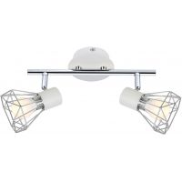 Candellux Verve lampa podsufitowa 2x40W biały/chrom 92-61348