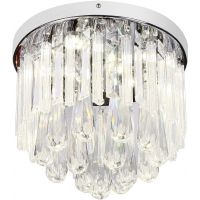 Candellux Atella lampa podsufitowa 12W LED chrom/kryształ 98-44778