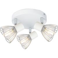 Candellux Fly lampa podsufitowa 3x40W biały/chrom 98-61980