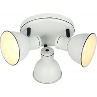 Candellux Zumba lampa podsufitowa 3x40W biały/czarny 98-72160