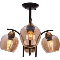 Candellux Merra lampa wisząca 3x40 W czarna-bursztynowa 33-35318