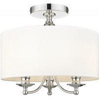 CosmoLight Abu Dhabi lampa podsufitowa 3x40W biały/srebrny C03466CH-WH