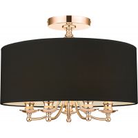 CosmoLight Abu Dhabi lampa podsufitowa 5x40 W czarna-złota C05442AU-BK