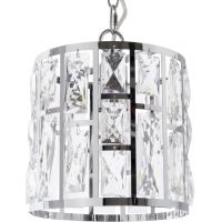 CosmoLight Kyiv II lampa wisząca 1x40W chrom/kryształ P01841CH