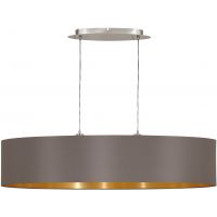 Outlet - Eglo Maserlo lampa wisząca 2x60W cappuccino/złoty/nikiel satynowy 31619