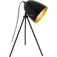 Eglo Hunningham lampa stołowa 1x60W czarny/złoty 43007
