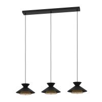 Eglo Grizedale lampa wisząca 3x40 W czarna-miedź 43886
