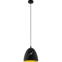Eglo Hunningham lampa wisząca 1x60W czarny/złoty 49093