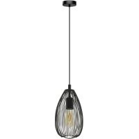 Eglo Clevedon lampa wisząca 1x60W czarna 49141