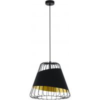 Eglo Austell lampa wisząca 1x60W czarny/złoty 49509