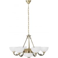 Eglo Savoy lampa wisząca x6x40 W 2x60 W patyna/satyna 82749