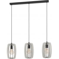 Eglo Bajazzara lampa wisząca 3x40 W czarna-szary 900503
