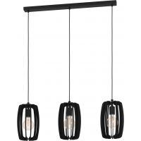 Eglo Bajazzara lampa wisząca 3x40 W czarna 900505
