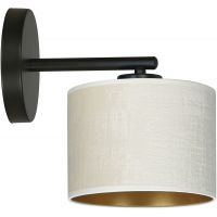 Emibig Hilde kinkiet 1x15 W biały-czarny-złoty 1052/K1