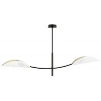 Emibig Lotus lampa podsufitowa 2x40W czarny/biały/złoty 1107/2