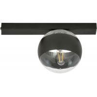 Emibig Fit Stripe lampa podsufitowa 1x40W czarna/przezroczysta 1123/1