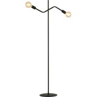 Emibig Frix lampa stojąca 2x60W czarna 1126/LP2
