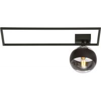 Emibig Imago Stripe lampa podsufitowa 1x10 W czarna-przezroczysta 1132/1A