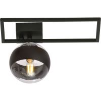 Emibig Imago Stripe 1D lampa podsufitowa 1x40W czarna/przezroczysta 1132/1D
