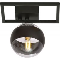 Emibig Imago Stripe 1E lampa podsufitowa 1x40W czarna/przezroczysta 1132/1E