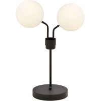 Emibig Nova lampa stołowa 2x40W czarna/opal 1138/LN2