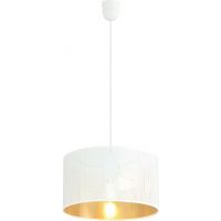 Emibig Aston lampa wisząca 1x15 W biała-złota 1147/1