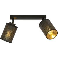 Emibig Bronx lampa podsufitowa 2x60W czarny/złoty 1152/2