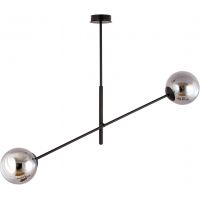 Emibig Linear lampa podsufitowa 2x40W czarny/szkło grafitowe 1167/2