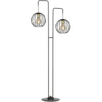 Emibig Albio lampa stojąca 2x60W czarny/złoty 144/LP2