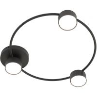 Emibig Lucio lampa podsufitowa 3x12 W czarna 1450/3