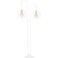 Emibig Albio lampa stojąca 2x60W biały/złoty 145/LP2