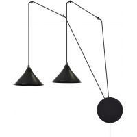 Emibig Abramo lampa wisząca 2x60W czarna 160/2