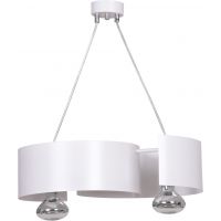 Emibig Vixon lampa wisząca 2x60W biały/chrom 306/2